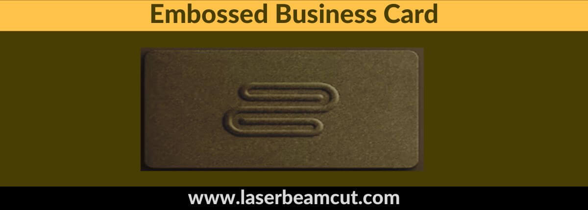 Embossed metal business cards
